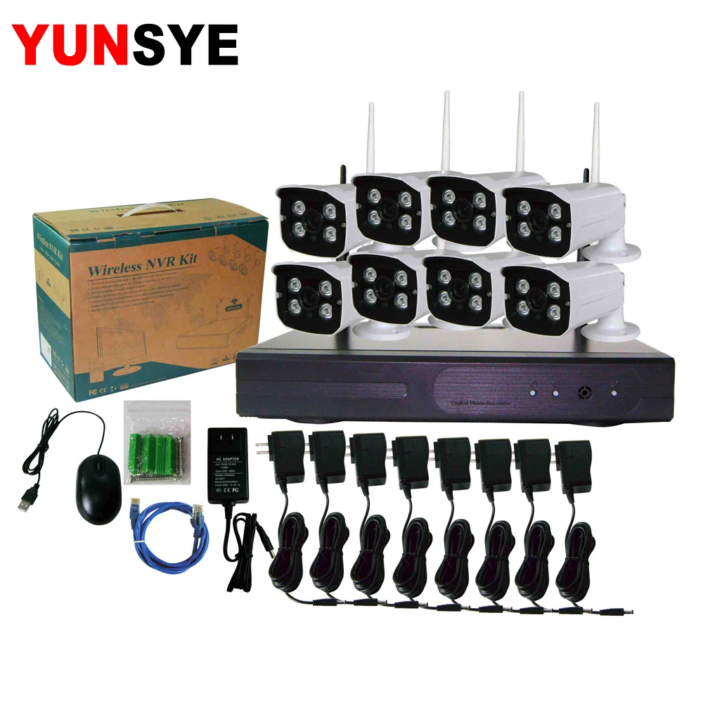 

2MP 1080P CCTV System 8ch HD Wireless NVR kit 4TB HDD Outdoor IR Night Vision IP Wifi Camera Security System Surveillance Hiseeu