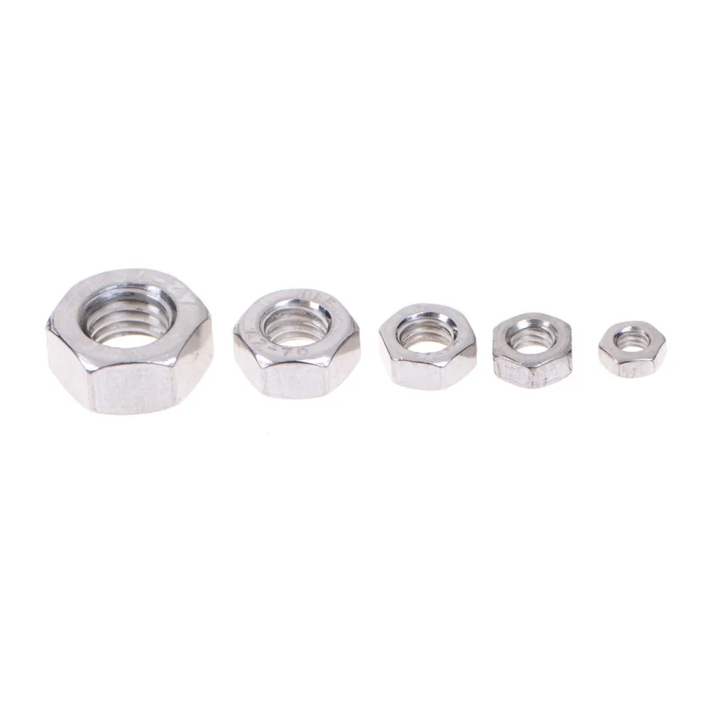 10Pcs/set practical 304Stainless Steel Hex Nut Hexagon Nuts DIN934 M3-M8 Metric Thread Set
10Pcs/set practical 304Stainless Steel Hex Nut Hexagon Nuts DIN934 M3-M8 Metric Thread Set