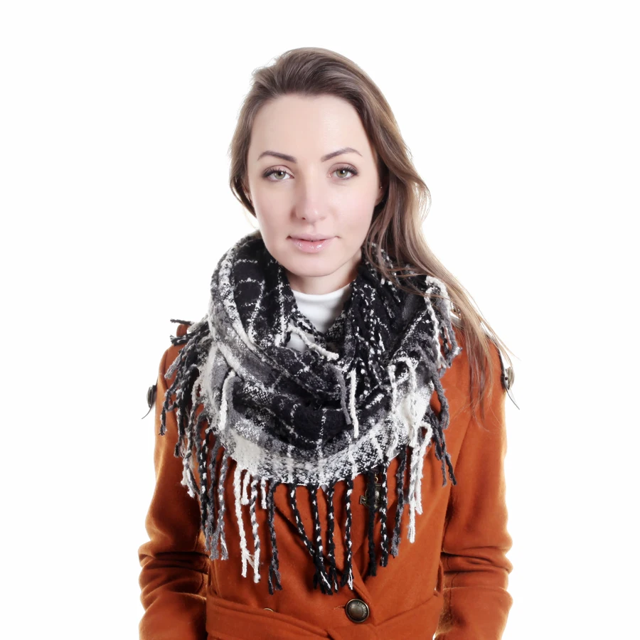 Novely NEW Women Ring Scarf Cashmere Soft Warm Winter Loop Plaid Scarf With Tassel Neck Lic Infinity Scarves Hot Sale Dropship
Novely NEW Women Ring Scarf Cashmere Soft Warm Winter Loop Plaid Scarf With Tassel Neck Lic Infinity Scarves Hot Sale Dropship