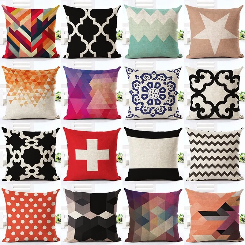 Nordic Style Geometry Pattern Printed Throw Pillow case Linen Cotton Cushion Cover Creative decoration for Sofa Car covers
Nordic Style Geometry Pattern Printed Throw Pillow case Linen Cotton Cushion Cover Creative decoration for Sofa Car covers
