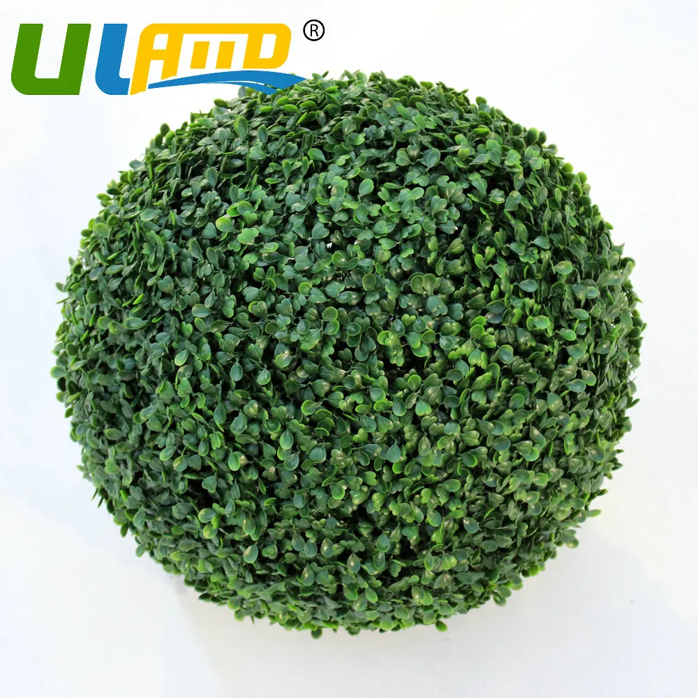 Image 38cm real touch PE artificial flower turf  grass ball kissing ball for home garden wedding decoration free shipping G0602C01 38