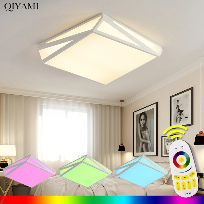 Colorful Modern Led Ceiling Lights For bedroom living room Decorative RGB Light Fixture Indoor Lighting lampshade Remote Control
Colorful Modern Led Ceiling Lights For bedroom living room Decorative RGB Light Fixture Indoor Lighting lampshade Remote Control