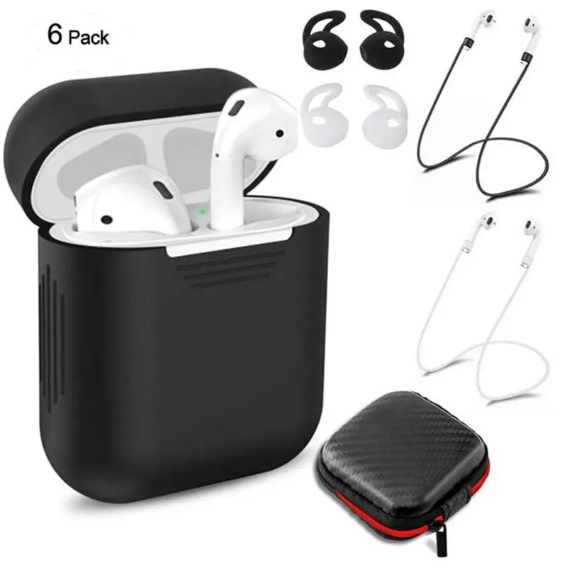 EastVita 6 in 1 Earphone Silicone Protective Cover & Receiving box & Anti Lost Strap Ear Cover Hooks for Apple AirPods Case r29
EastVita 6 in 1 Earphone Silicone Protective Cover & Receiving box & Anti Lost Strap Ear Cover Hooks for Apple AirPods Case r29