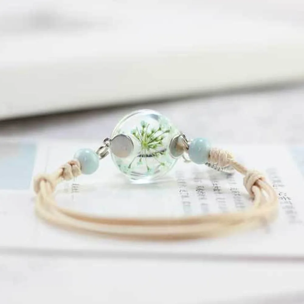 Fashion Dried Flower Specimen Pendant Bracelet Plant Sample Ceramic Bracelet Babysbreath Dandelion Bracelet Friendship Gift
Fashion Dried Flower Specimen Pendant Bracelet Plant Sample Ceramic Bracelet Babysbreath Dandelion Bracelet Friendship Gift