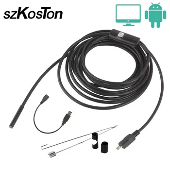 SZKOSTON 1M 1.5M 2M 3.5M 5M Universal Endoscope 720P Waterproof 6LED Portable