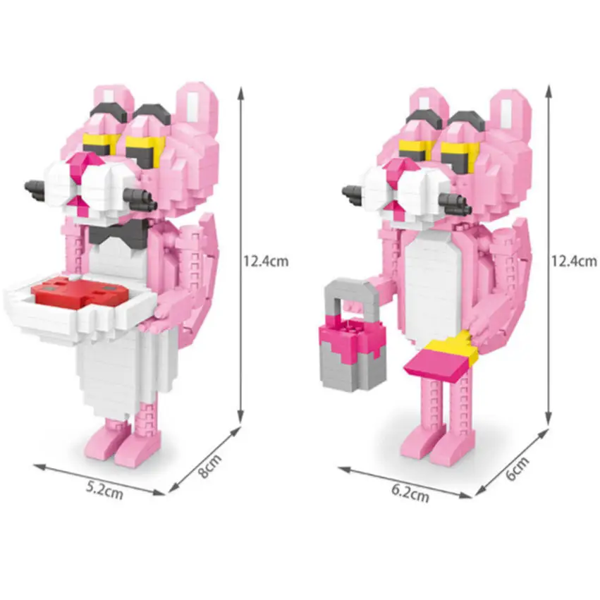 2pcs/lot Wisehawk Pink Panther Lovely Leopard Building Blocks Diamond Blocks DIY Assembled Action Figure Toy For Children
2pcs/lot Wisehawk Pink Panther Lovely Leopard Building Blocks Diamond Blocks DIY Assembled Action Figure Toy For Children