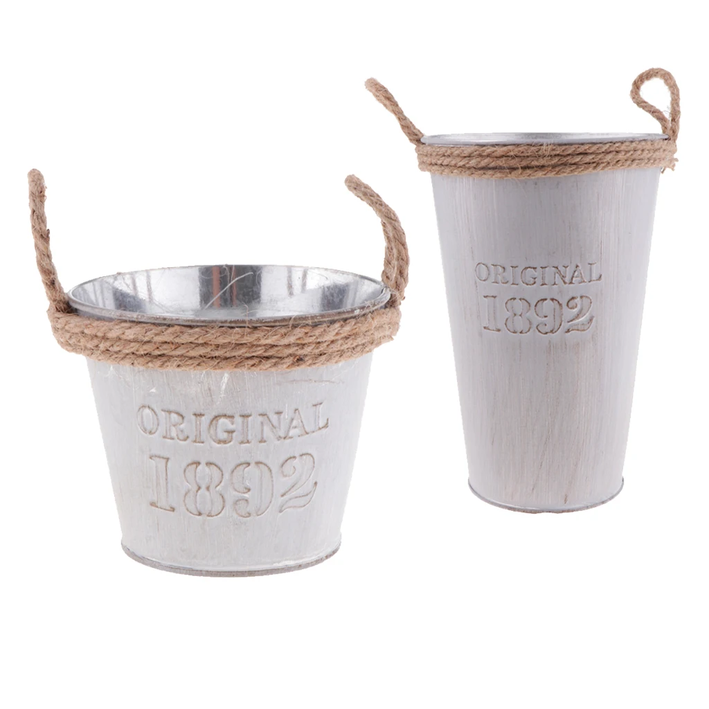 Garden Seeding Watering Container Can Case Plant Herb Flower Bucket Pot, Tabletop, Countertop Garden Deck Decor
