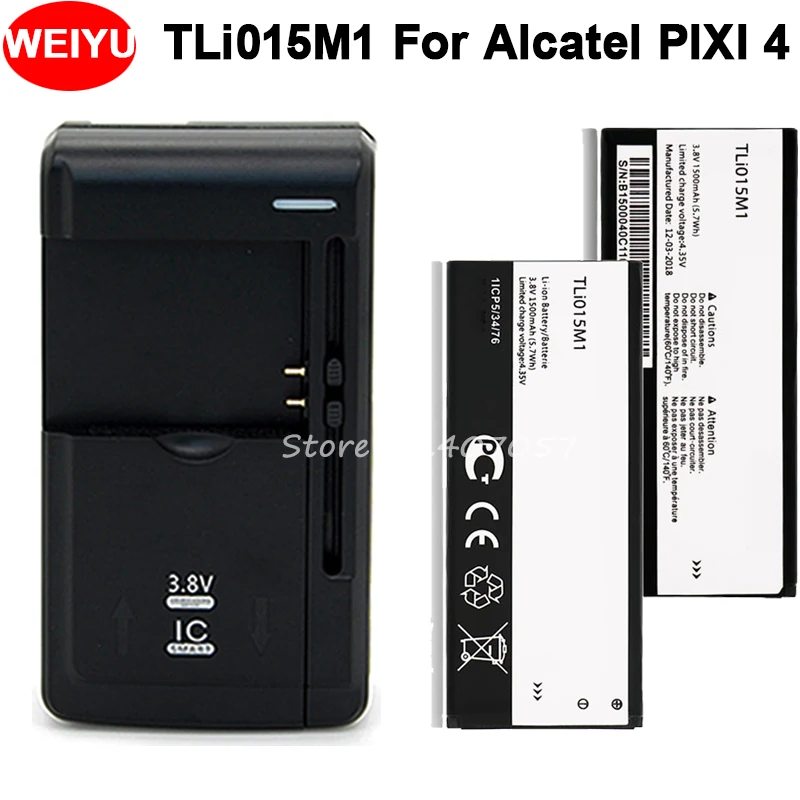 2 шт. 1500 мАч TLi015M1 аккумулятор для Alcatel PIXI 4 4034A 4034X 4034F 4034D Аккумулятор Bateria +