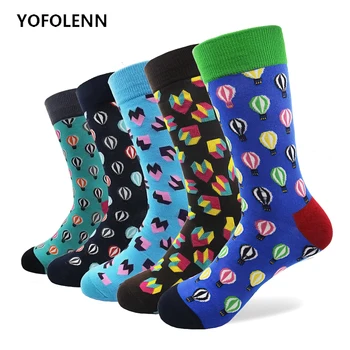 5 Pairs/lot Hot Air Balloon Pattern Male Socks High Quality with Combed Cotton Material Men's Happy Funny Colorful Wedding Socks
5 Pairs/lot Hot Air Balloon Pattern Male Socks High Quality with Combed Cotton Material Men's Happy Funny Colorful Wedding Socks