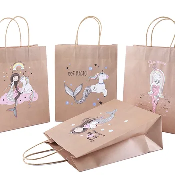 12pcs Unicorn Mermaid Birthday Party Supplies Wedding Gift Bag for Guests Small Gift Bags with Handles Kraft Paper Shopping Bags
12pcs Unicorn Mermaid Birthday Party Supplies Wedding Gift Bag for Guests Small Gift Bags with Handles Kraft Paper Shopping Bags