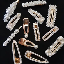 Dvacaman Perle Haar Clip für Hochzeit Mädchen Barrettes Bobby Pins Baby Clip Pins Haar Zubehör Koreanische Schmuck Großhandel Geschenke(China)