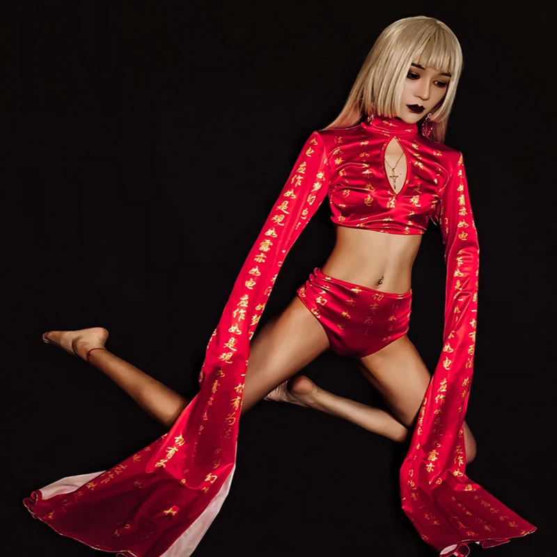 Sexy Nightclub Stage Outfits For Woman Jazz Dance Costume Red Oriental Chinese Suits Female Singer Performance Clothing DL3486
Sexy Nightclub Stage Outfits For Woman Jazz Dance Costume Red Oriental Chinese Suits Female Singer Performance Clothing DL3486