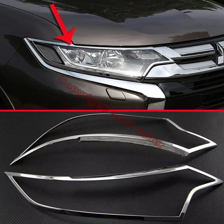 ABS Chrome Headlight Lamp Cover Trim For Mitsubishi Outlander 2016 2017 Car Accessories Stickers
ABS Chrome Headlight Lamp Cover Trim For Mitsubishi Outlander 2016 2017 Car Accessories Stickers