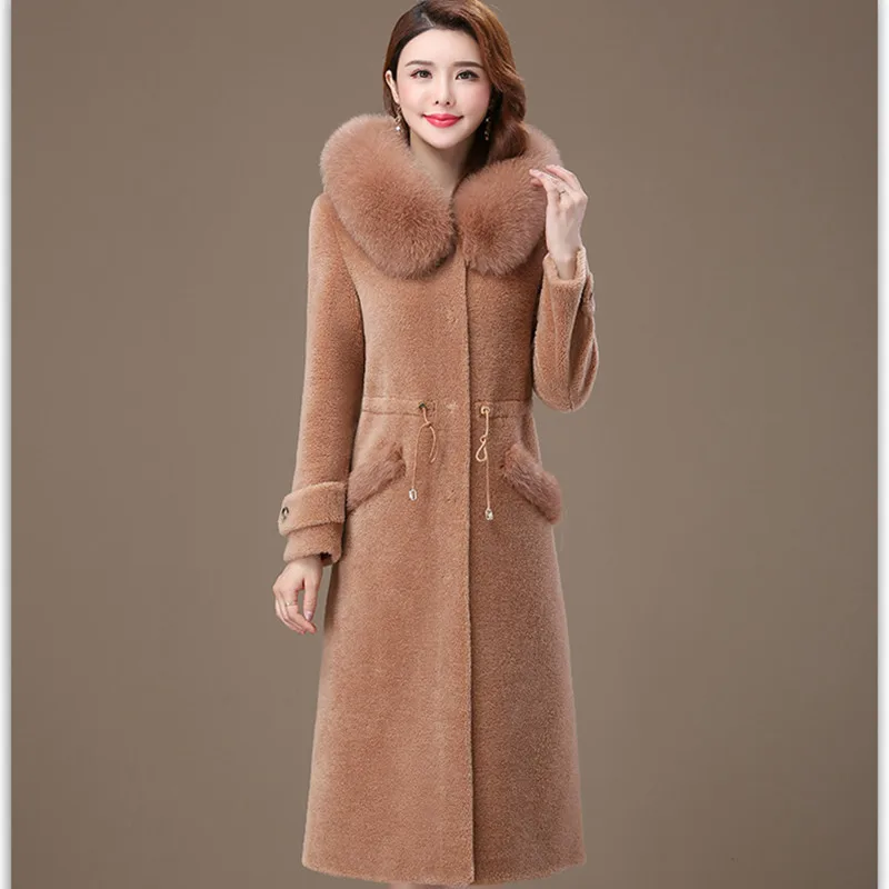 HANZANGL New Winter Wool Coat Women's Faux Fur Coat Long Sleeve Fox Fur Hooded Warm Cashmere Jacket X-Long Overcoat M-4XL
HANZANGL New Winter Wool Coat Women's Faux Fur Coat Long Sleeve Fox Fur Hooded Warm Cashmere Jacket X-Long Overcoat M-4XL