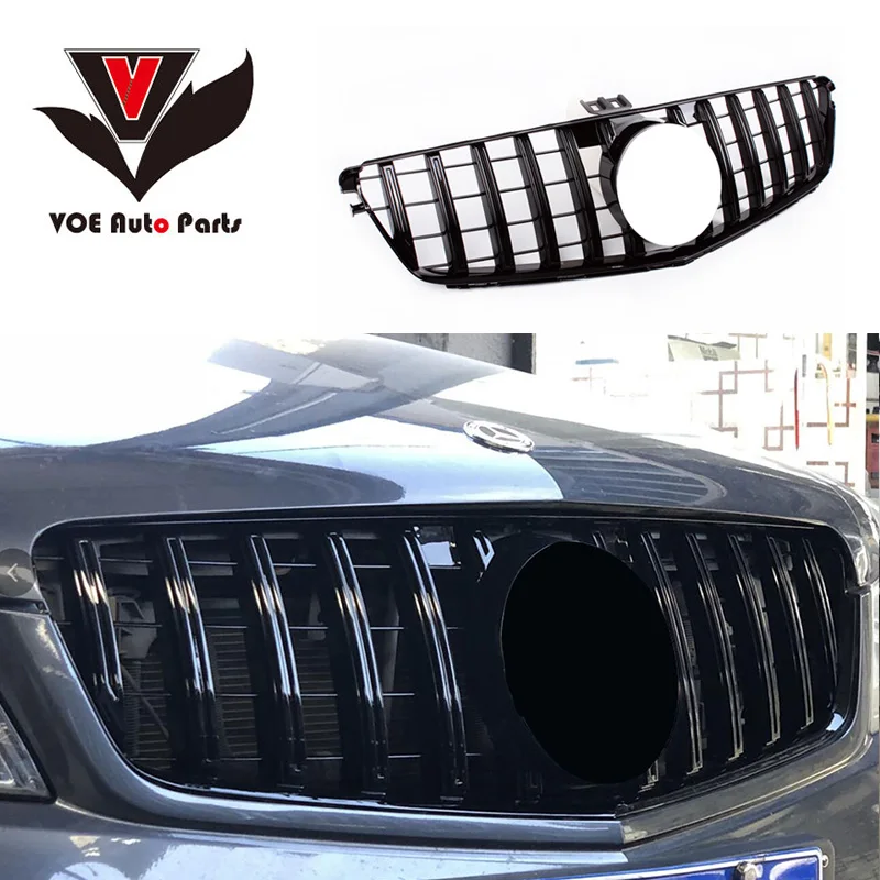 AMG Style Gloss Black Grill Grille For Mercedes Benz W204 C300 C350 2008-2014