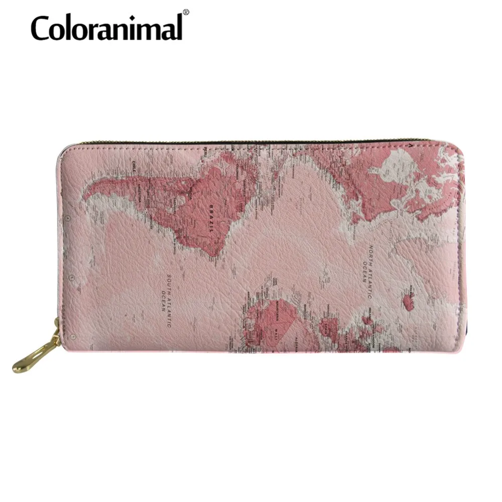 Coloranimal Pink Wallets Women Luxury Design Pocket World Map Long Wallets Purse Card Holders Cash Coin Money Bag Ladies Wallets
Coloranimal Pink Wallets Women Luxury Design Pocket World Map Long Wallets Purse Card Holders Cash Coin Money Bag Ladies Wallets