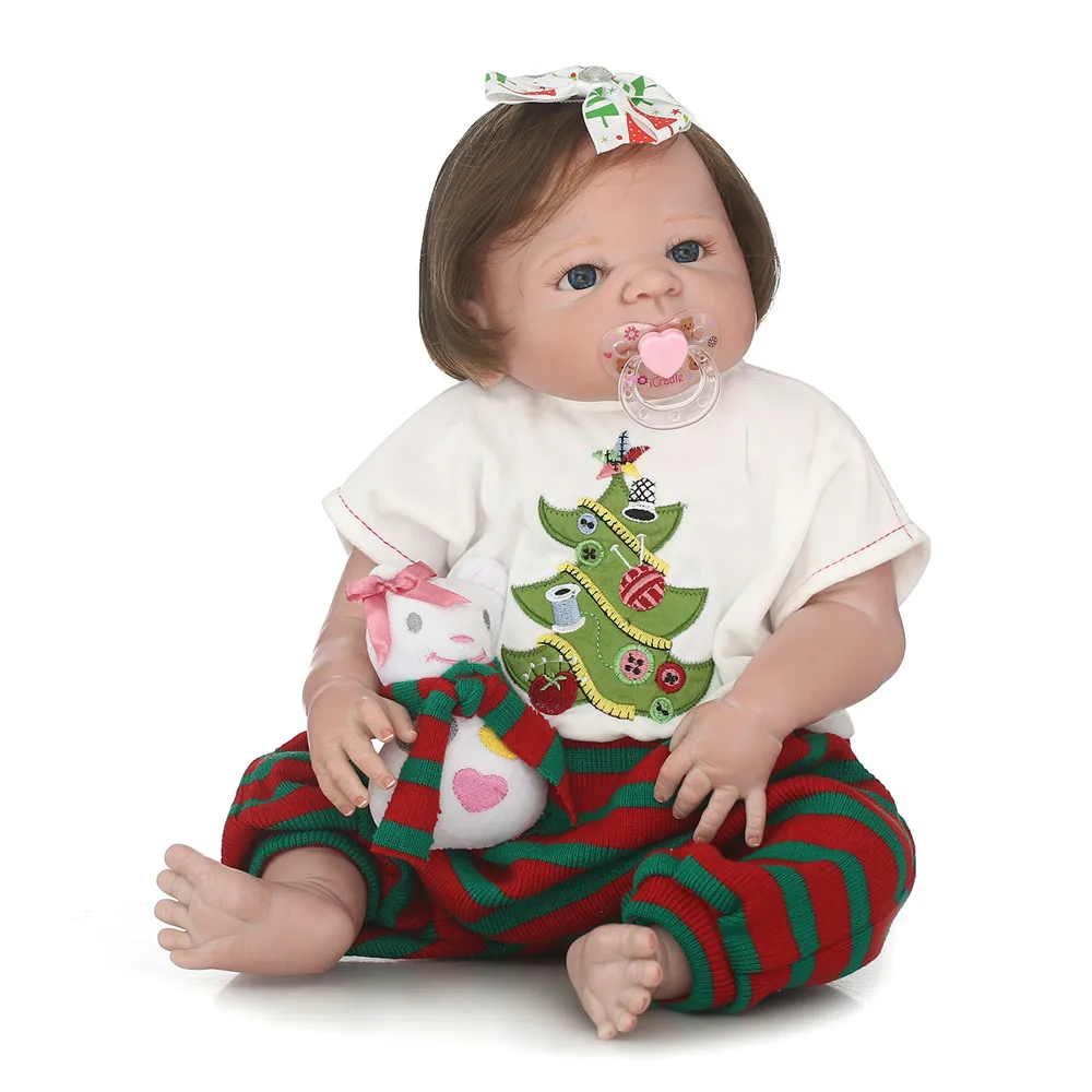 NPK bebe girl body full silicone dolls reborn 23" lifelike newborn babies alive toddler princess BJD dolls reborn bonecas
NPK bebe girl body full silicone dolls reborn 23" lifelike newborn babies alive toddler princess BJD dolls reborn bonecas
