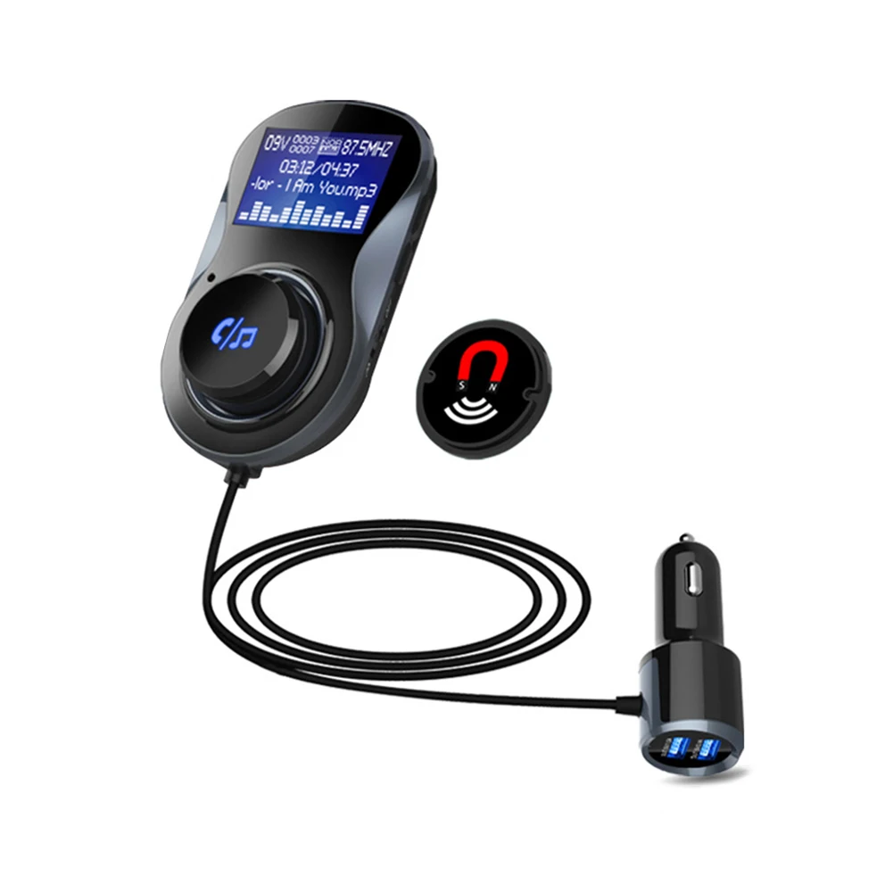 

Car MP3 Bluetooth Hands Free Car Kit TF Card Memory Lossless Music Play Car FM Transmitter Dual USB Fast Charger Car Mp3 Player