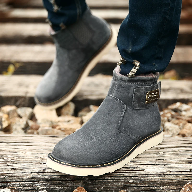 YEELOCA Men's Desert Boots Quality Black Ankle Boots Comfortable Slip On Leather Footwears Safety Snow Warm Boots
YEELOCA Men's Desert Boots Quality Black Ankle Boots Comfortable Slip On Leather Footwears Safety Snow Warm Boots