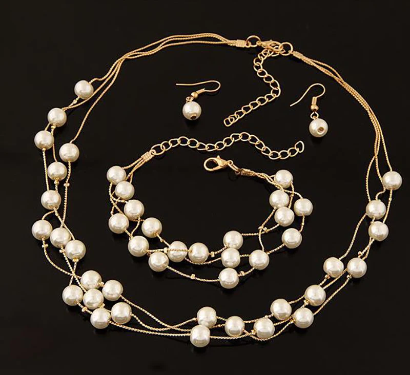 Infery Fashion Wedding Bridal Jewelry Sets Simulated Beads Jewelry Set Earrings Necklace Pendant Set Vintage Accessories 1T106
Infery Fashion Wedding Bridal Jewelry Sets Simulated Beads Jewelry Set Earrings Necklace Pendant Set Vintage Accessories 1T106