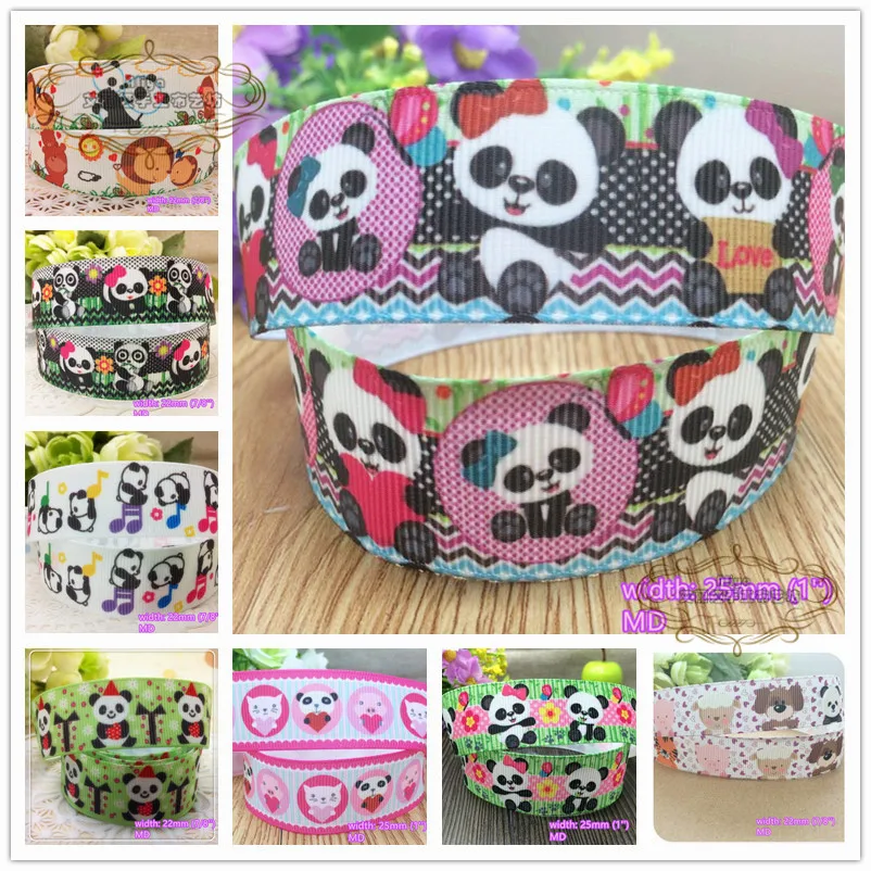 8 styles to select 10 yards Pandas animals printed Grosgrain Ribbons Quality Tapes for hairbow gift pack clothing Bowknot
8 styles to select 10 yards Pandas animals printed Grosgrain Ribbons Quality Tapes for hairbow gift pack clothing Bowknot