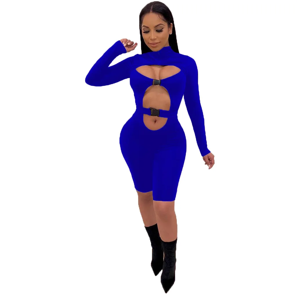 Hollow Out Bodycon Playsuit Women Sexy Strap Backless Jumpsuit Rompers Summer Overalls | Женская одежда