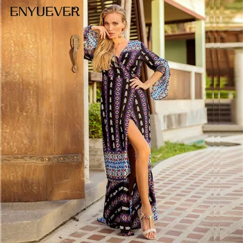 Enyuever Long Wrap Dress Plus Size Women Clothes Kaftan Vestidos Casual Print Split Flare Sleeve Maxi Bohemian Boho Party Dress
Enyuever Long Wrap Dress Plus Size Women Clothes Kaftan Vestidos Casual Print Split Flare Sleeve Maxi Bohemian Boho Party Dress