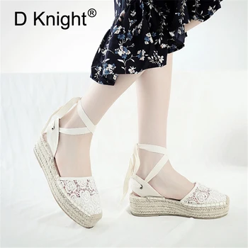 Summer Canvas Women Espadrilles Ankle Strap Wedges Platform Sandals Stripe Lace up Women Flat Sandals Srappy Casual Ladies Shoes
Summer Canvas Women Espadrilles Ankle Strap Wedges Platform Sandals Stripe Lace up Women Flat Sandals Srappy Casual Ladies Shoes