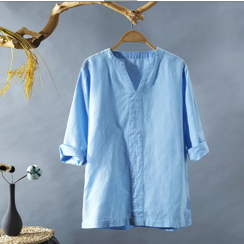 Chinese Style Linen Shirt Plus Size 4XL/5XL Men Casual Breathable Cool soft three quarter shirt Camisa masculina Hemp Clothes
Chinese Style Linen Shirt Plus Size 4XL/5XL Men Casual Breathable Cool soft three quarter shirt Camisa masculina Hemp Clothes