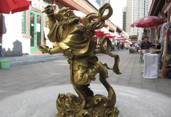 Collectible bronze S2492 8 Chinese Brass Copper Myth Kui Xing Kuixing point bucket God on toad Statue
Collectible bronze S2492 8 Chinese Brass Copper Myth Kui Xing Kuixing point bucket God on toad Statue