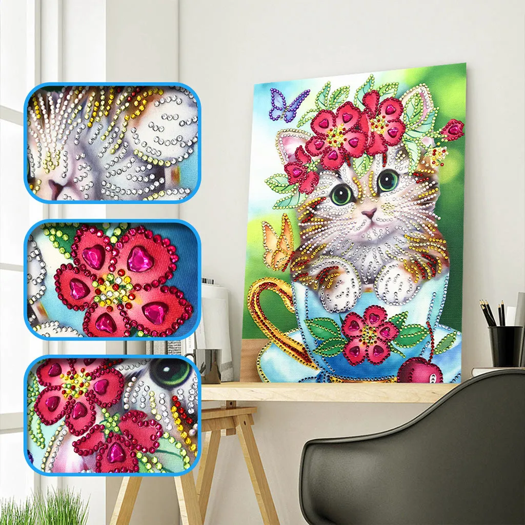 Special Shaped Diamond Painting DIY 5D Partial Cat animal pattern Crystal Rhinestone Of Picture Serial Diamond Embroidery
Special Shaped Diamond Painting DIY 5D Partial Cat animal pattern Crystal Rhinestone Of Picture Serial Diamond Embroidery