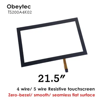 obeycrop 21.5" flat surface five-wire resistance touch screen sensor, Zero-bezel, customized accept, 5v controller, TS215A5KC01
obeycrop 21.5" flat surface five-wire resistance touch screen sensor, Zero-bezel, customized accept, 5v controller, TS215A5KC01