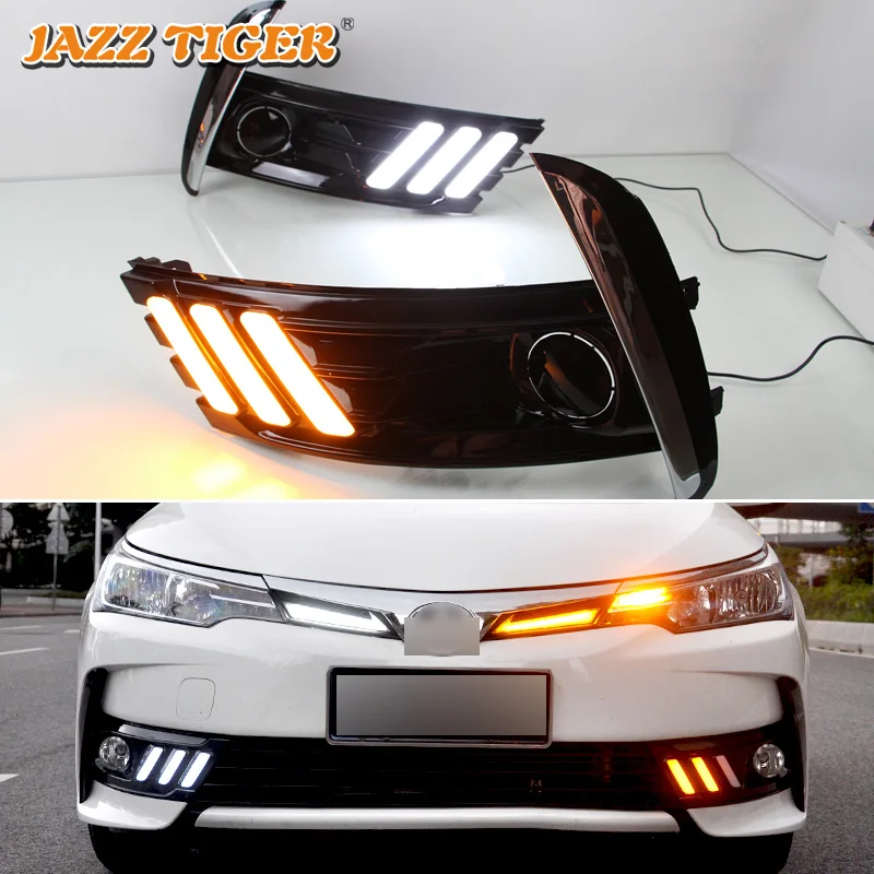 JAZZ TIGER 2PCS Yellow Turn Signal Function Waterproof 12V Car DRL Lamp LED Daytime Running Light For Toyota Corolla 2017 2018
JAZZ TIGER 2PCS Yellow Turn Signal Function Waterproof 12V Car DRL Lamp LED Daytime Running Light For Toyota Corolla 2017 2018