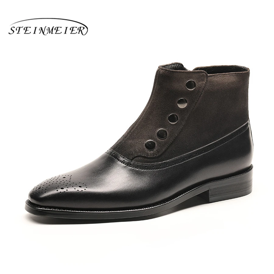 Men winter Boots Genuine cow leather chelsea boots brogue casual ankle flat shoes Comfortable quality soft handmade black brown
Men winter Boots Genuine cow leather chelsea boots brogue casual ankle flat shoes Comfortable quality soft handmade black brown