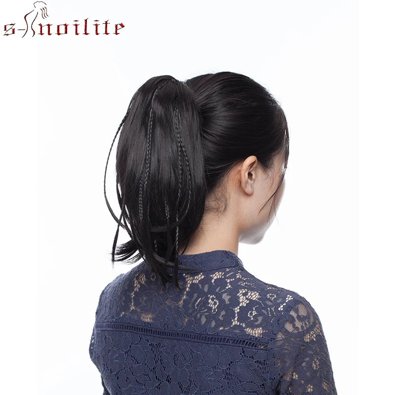 S-noilite 11 Inches Straight Claw On Ponytail With Braids Synthetic Clip In Ponytail Hair Extensions For Women
S-noilite 11 Inches Straight Claw On Ponytail With Braids Synthetic Clip In Ponytail Hair Extensions For Women