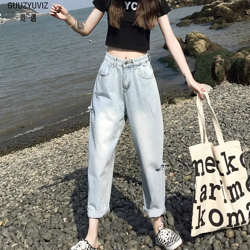 Guuzyuviz Vintage Casual Jeans Woman High Waist Denim Pants Femme Cotton Ripped Jeans For Women Pantalones Vaqueros Mujer
Guuzyuviz Vintage Casual Jeans Woman High Waist Denim Pants Femme Cotton Ripped Jeans For Women Pantalones Vaqueros Mujer