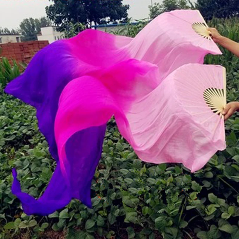 New dyed 2pcs(L+R) belly dancing pure silk fan veils 180cm long Bamboo ribs foldable Fans for dancing or stage Performance
New dyed 2pcs(L+R) belly dancing pure silk fan veils 180cm long Bamboo ribs foldable Fans for dancing or stage Performance