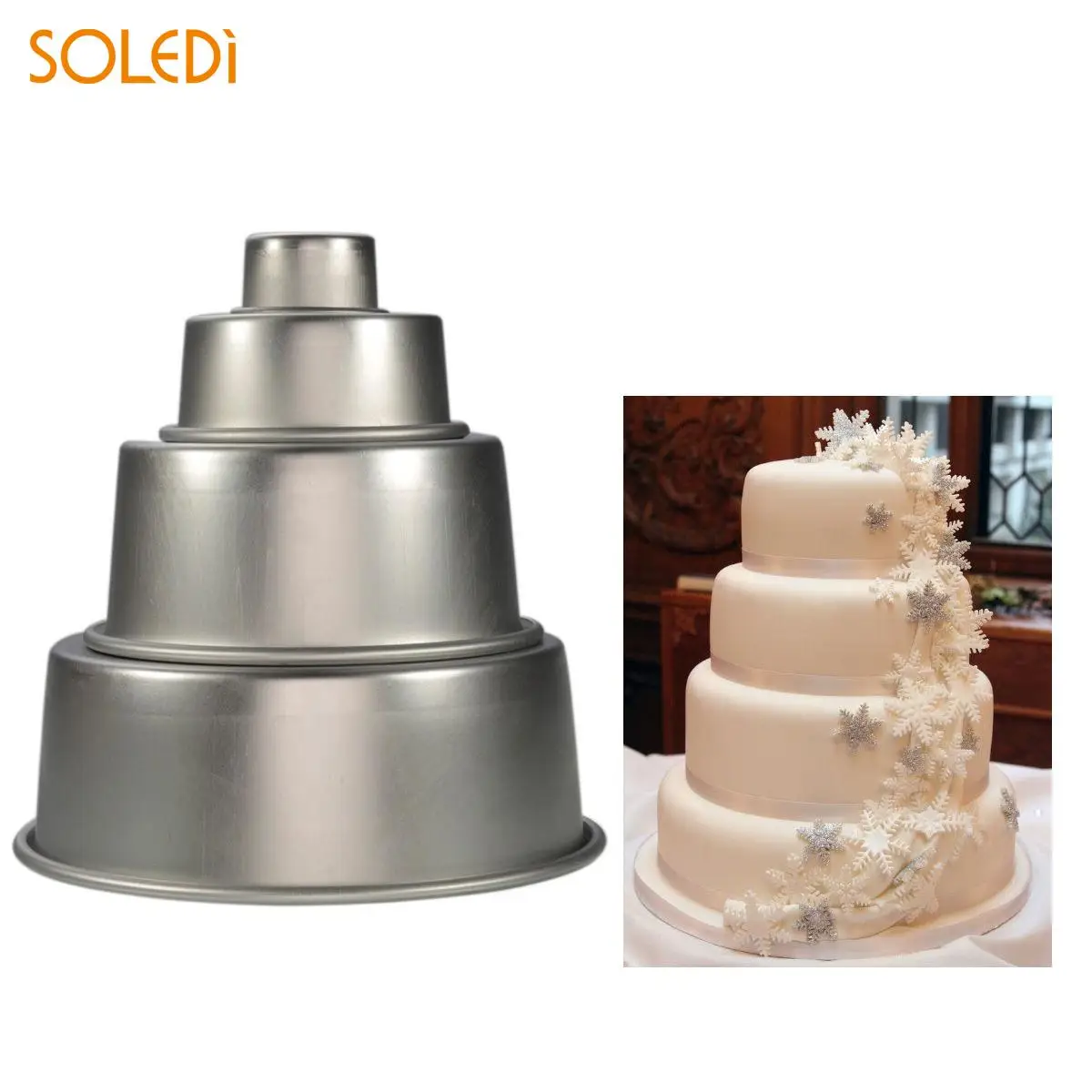 SOLEDI 6.5x3.9cm Aluminum Alloy Removable Bottom Round Cake Mould Pan Tin Mold Bakeware Tray Kitchen Tools Bakeware Cake Pan
SOLEDI 6.5x3.9cm Aluminum Alloy Removable Bottom Round Cake Mould Pan Tin Mold Bakeware Tray Kitchen Tools Bakeware Cake Pan