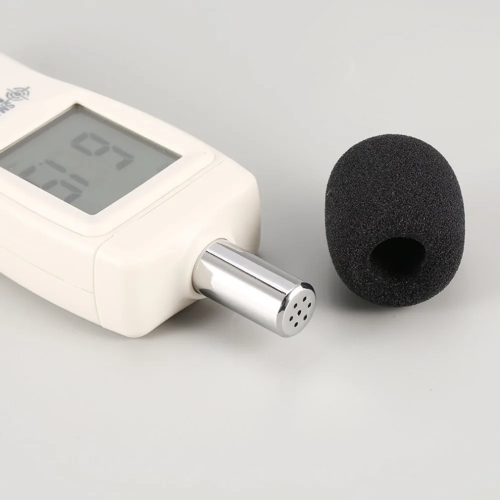 Buwei Medidor de Nivel de Sonido Digital AS804 30-130db Medidor de decibelios Probador de monitoreo de Ruido Sensor Inteligente Analizador de Detector de Ruido DB
