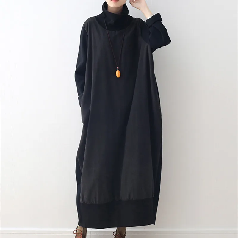 Free Shipping 2019 New Fashion Plus Size Loose Long Mid-calf Cotton One-piece Dress Winter Thick Fleece High Quality Turtleneck
Free Shipping 2019 New Fashion Plus Size Loose Long Mid-calf Cotton One-piece Dress Winter Thick Fleece High Quality Turtleneck