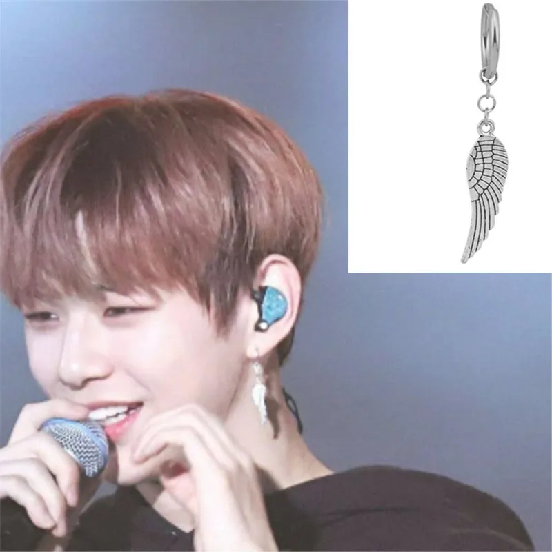 KPOP DNA Korean V Punk Bangtan Boys Album JIMIN angel Wings Wing Stud Earrings Fashion Jewelry Accessories For Mens And Womens
KPOP DNA Korean V Punk Bangtan Boys Album JIMIN angel Wings Wing Stud Earrings Fashion Jewelry Accessories For Mens And Womens