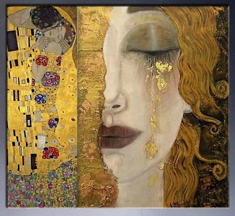 Abstract Wall Art Painting The Kiss and Golden Tears by Gustav Klimt Famous Painting Replicas Home Decor Handmade High Quality
Abstract Wall Art Painting The Kiss and Golden Tears by Gustav Klimt Famous Painting Replicas Home Decor Handmade High Quality