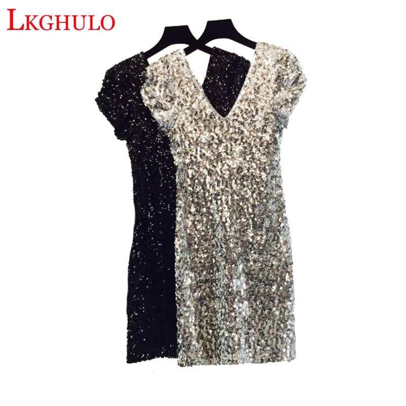Sexy Women Sparkling Sequin Dress Split V-Neck Short Sleeves Shiny Dress Clubwear female Evening Party Mini Dresses 2019 W681
Sexy Women Sparkling Sequin Dress Split V-Neck Short Sleeves Shiny Dress Clubwear female Evening Party Mini Dresses 2019 W681