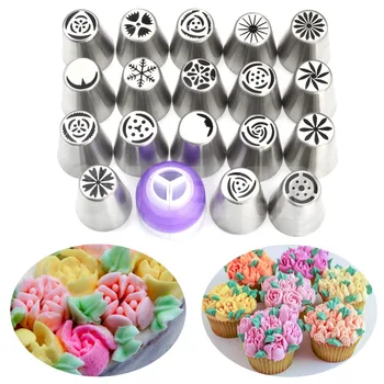 19PCS Stainless Steel Icing piping Nozzles for Cream , Russian piping Tip Pastry nozzle For cake decoration tools
19PCS Stainless Steel Icing piping Nozzles for Cream , Russian piping Tip Pastry nozzle For cake decoration tools