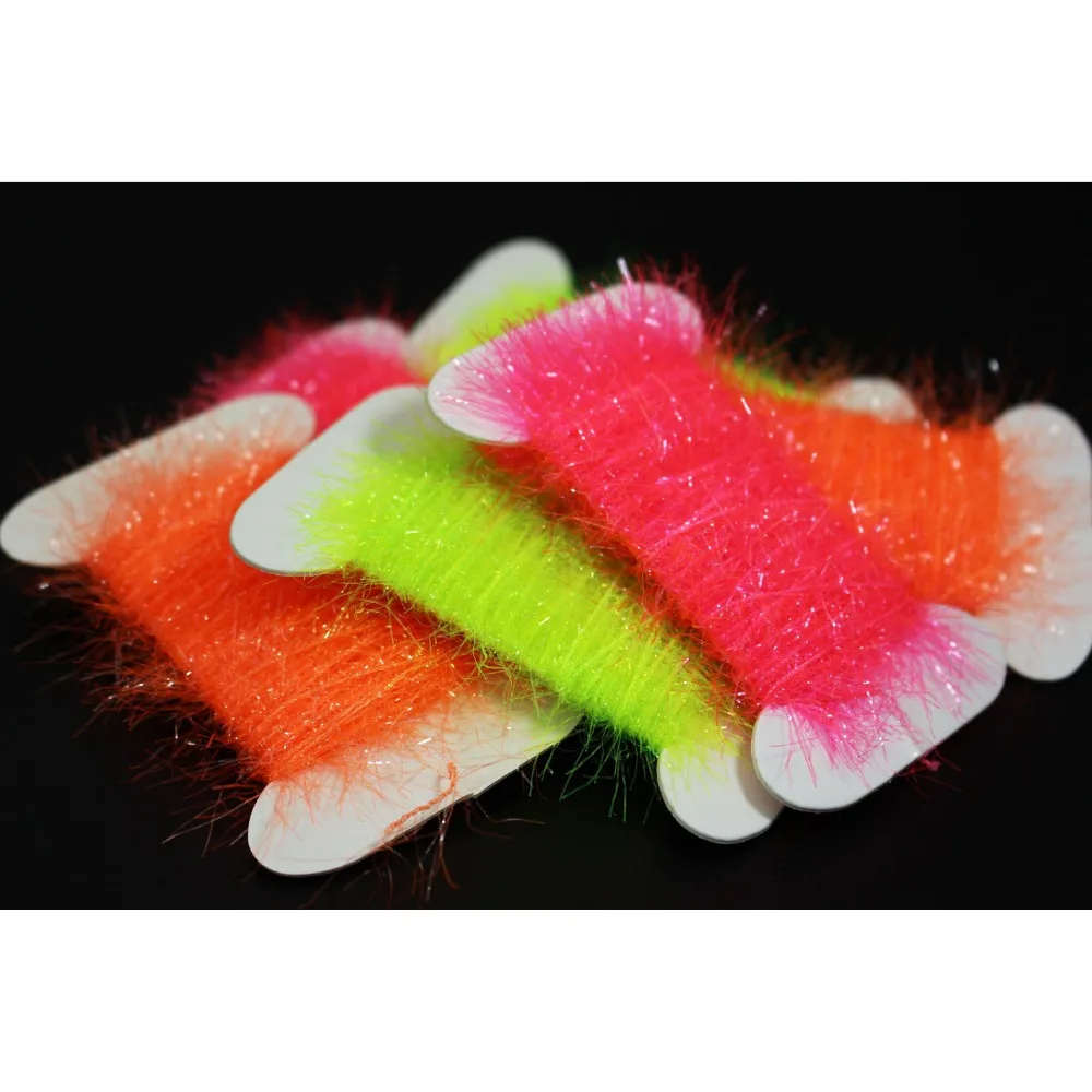 

Tigofly 6 Cards 60m UV Color Fly Fishing Tinsel Chenille Crystal Flash Line Nymph Streamers Lure Making Fly Tying Materials