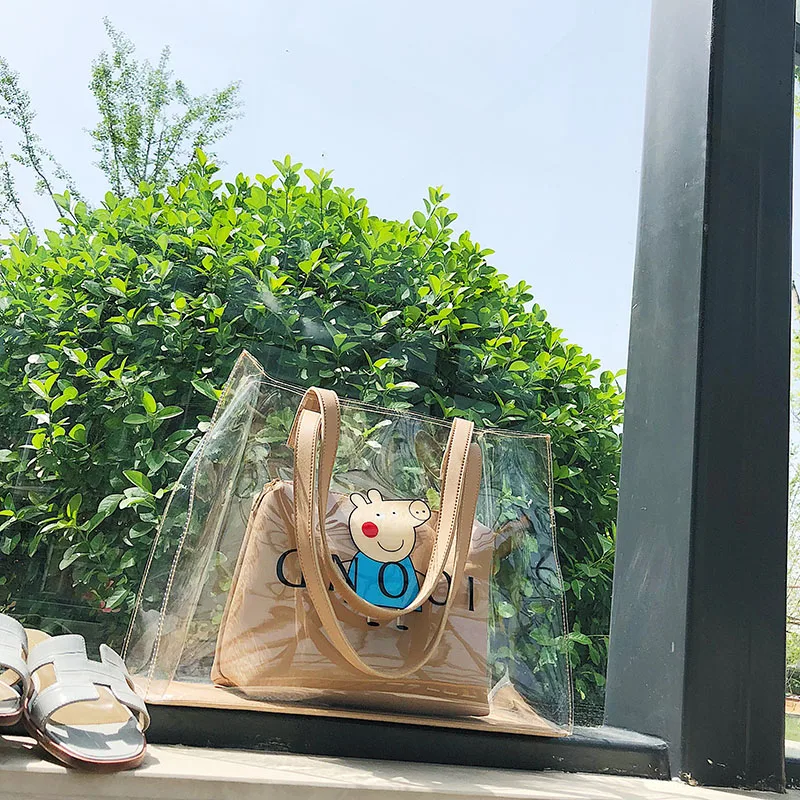 Cartoon Printing Bags for Women 2018 Summer Candy Color Beach Bag Jelly Composite Handbag Clear Big Totes PVC Shoulder Bag New 
Cartoon Printing Bags for Women 2018 Summer Candy Color Beach Bag Jelly Composite Handbag Clear Big Totes PVC Shoulder Bag New
