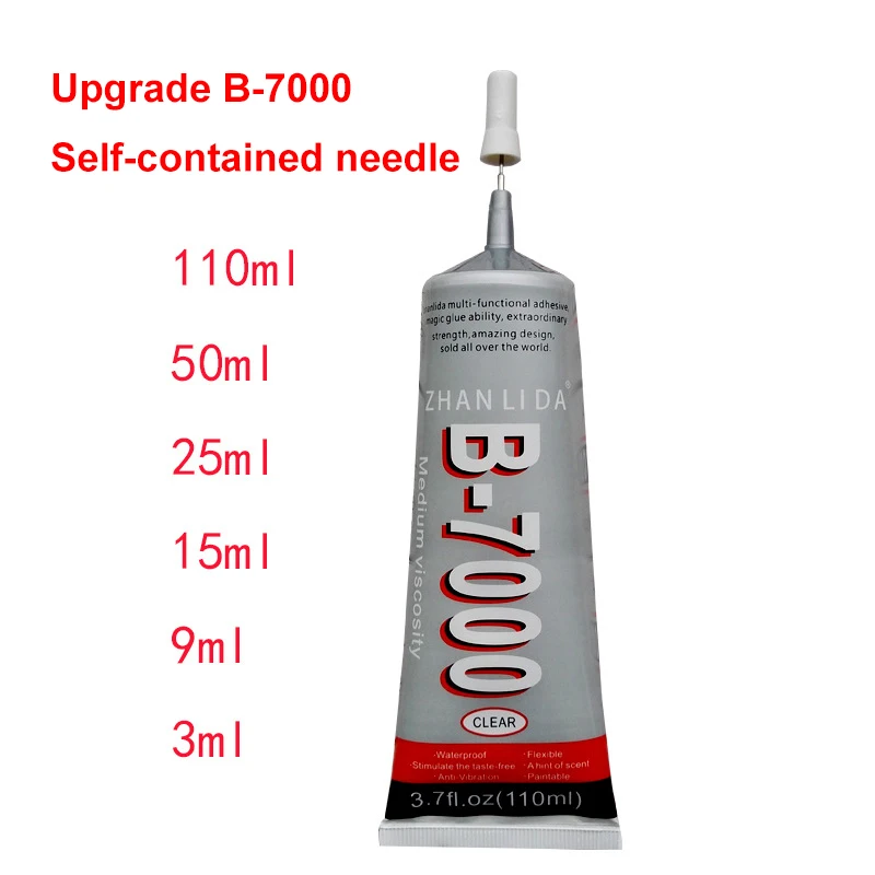 B-7000 glue 3ml 15ml 25ml Multi Purpose Glue 50ml 110ml Adhesive Epoxy Resin Diy Crafts Glass Touch Screen PVC Super glue B7000
B-7000 glue 3ml 15ml 25ml Multi Purpose Glue 50ml 110ml Adhesive Epoxy Resin Diy Crafts Glass Touch Screen PVC Super glue B7000