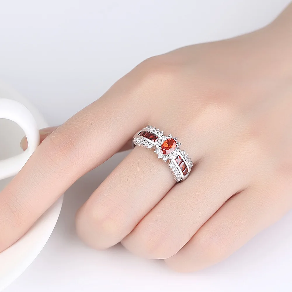 Silver Plated 925 Jewelry Red Crystal Wedding Rings Cubic Zirconia Finger Rings For Women Anillos Mujer Anel Gift
Silver Plated 925 Jewelry Red Crystal Wedding Rings Cubic Zirconia Finger Rings For Women Anillos Mujer Anel Gift