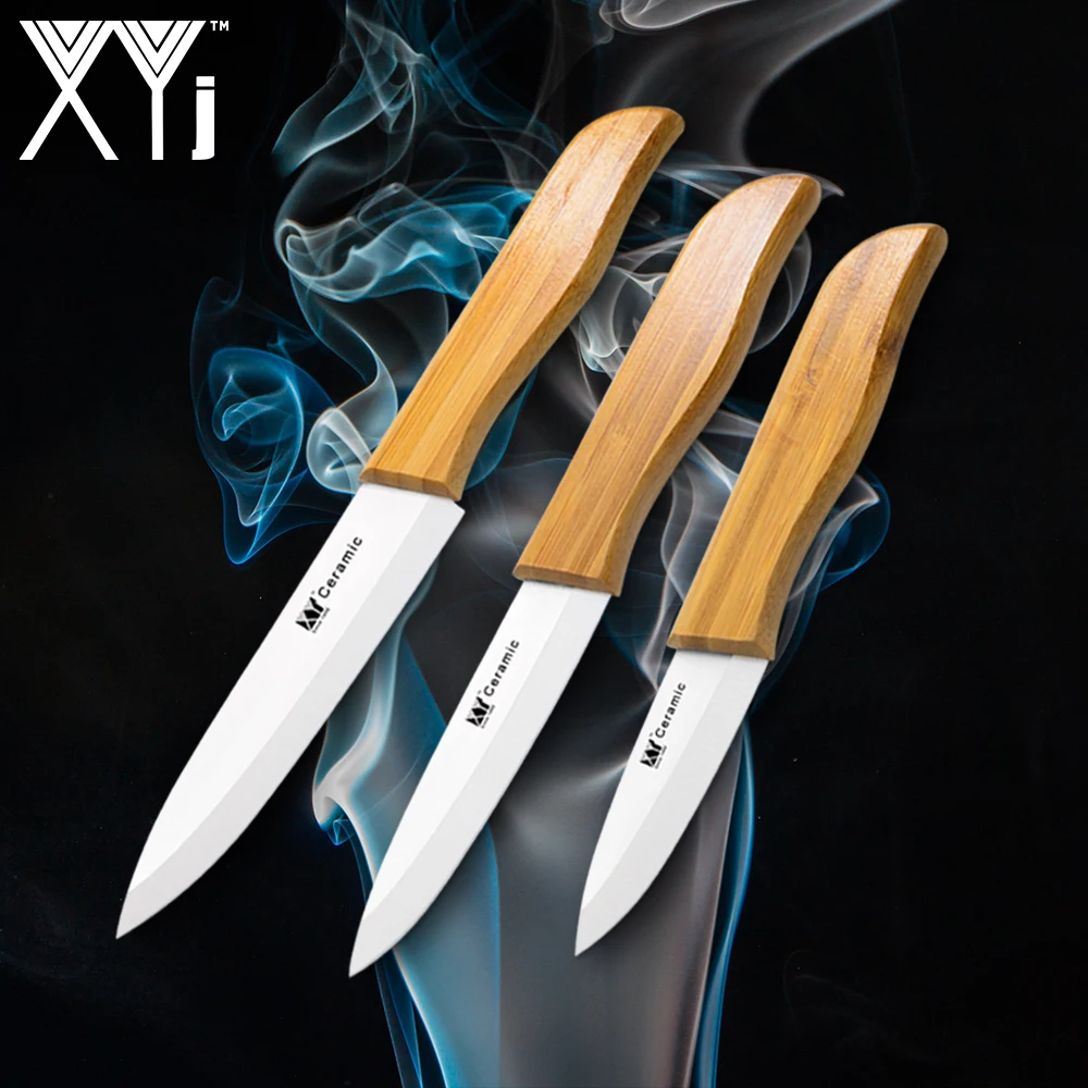 XYj Ceramic Knives Zirconium Oxide Ceramic Kitchen Knife Sets Bamboo Handle Great Chef Knife Cooking Knives With 4 Covers Gift
XYj Ceramic Knives Zirconium Oxide Ceramic Kitchen Knife Sets Bamboo Handle Great Chef Knife Cooking Knives With 4 Covers Gift