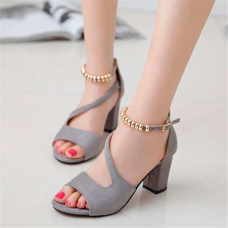 34-42# Metal String Bead Summer Women Sandals Open Toe shoes Women's Sandles Square heel Women Shoes Korean Style Gladiator Shoe
34-42# Metal String Bead Summer Women Sandals Open Toe shoes Women's Sandles Square heel Women Shoes Korean Style Gladiator Shoe